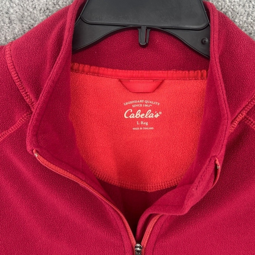 Cabelas Fleece 1/2 Zip Pullover Size L Hiking Utility Gorpcore Athleisure - Picture 2 of 7